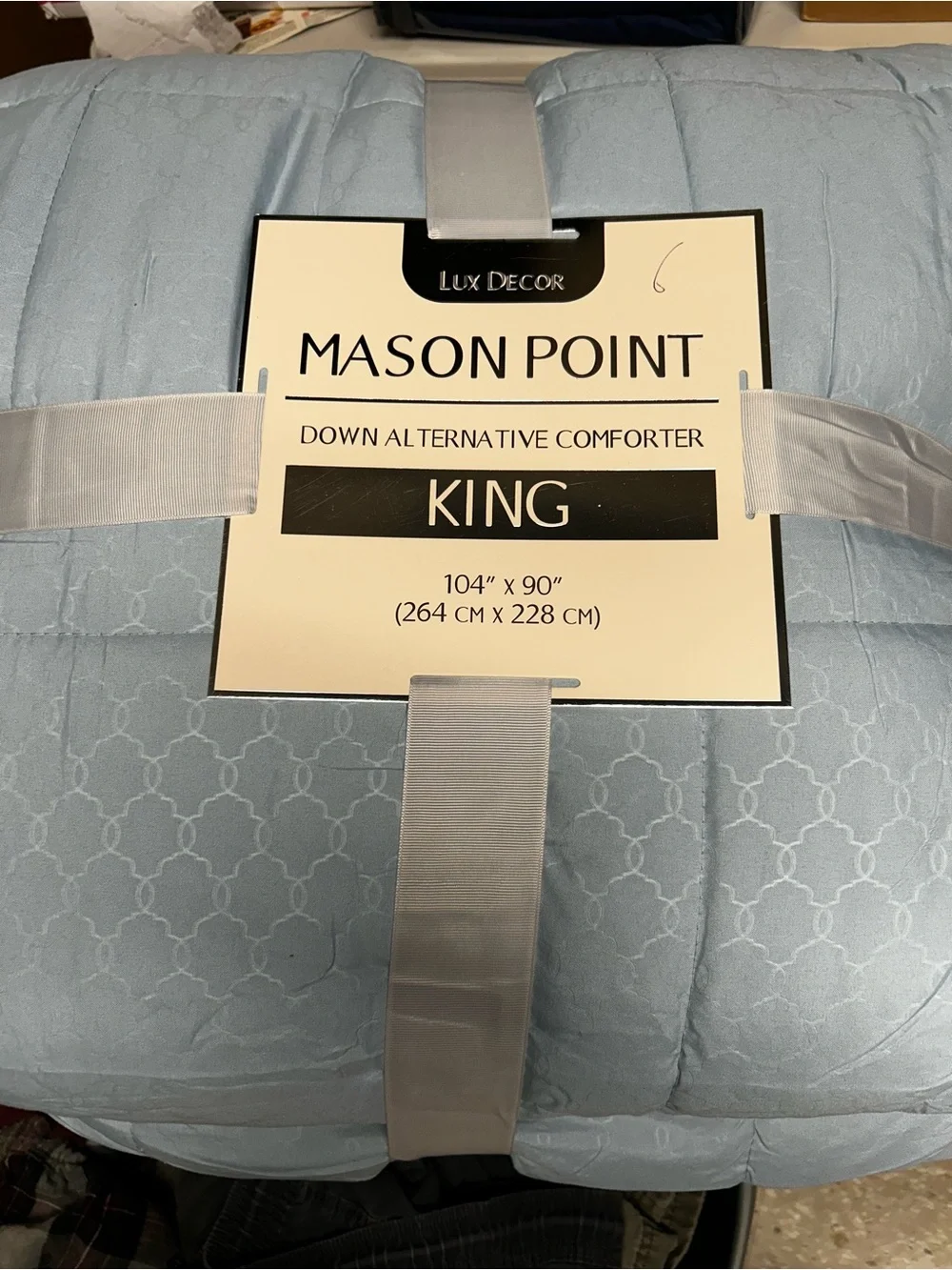 Mason Point King Down Alternative Comforter Blue 104x90 Polyester